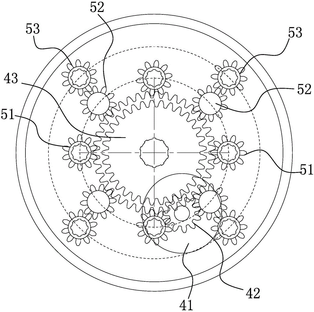 Drill rod rotation driving mechanism of cement soil mixing pile driver