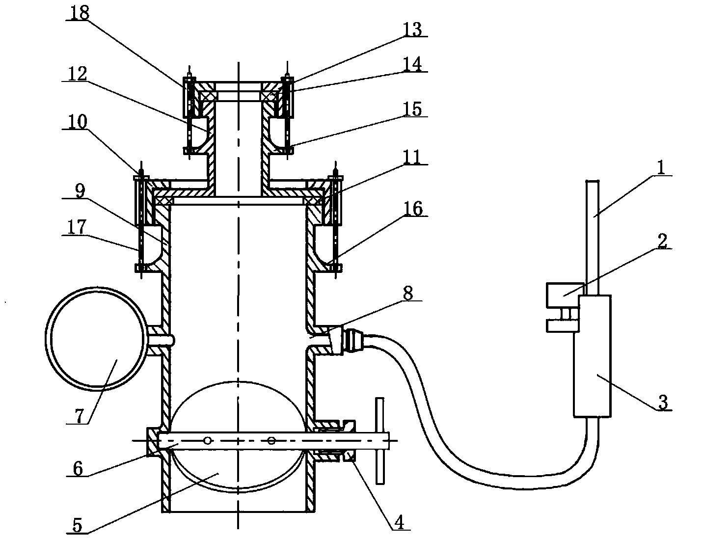 Tube orifice diameter variable spliced sampling instrument