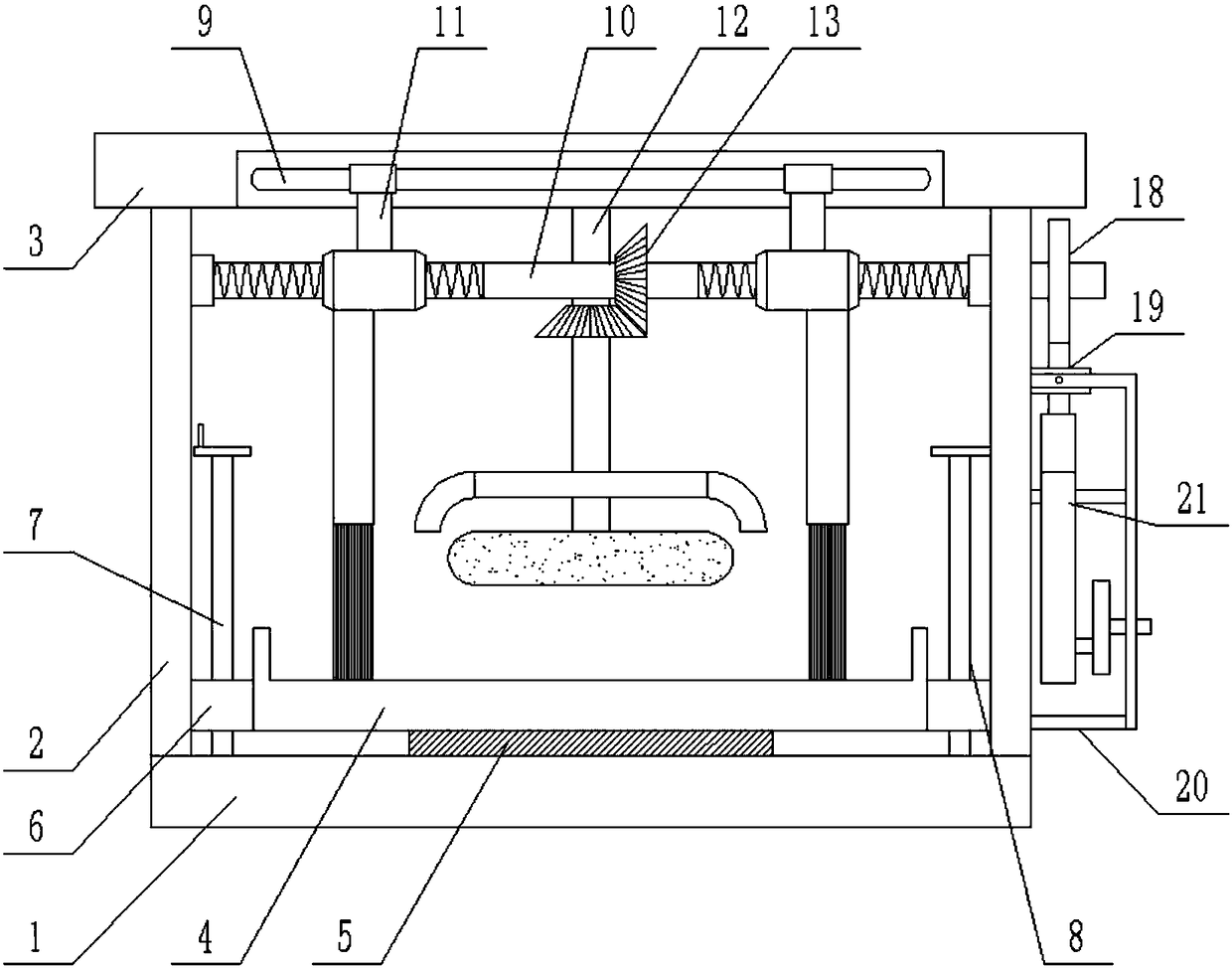 Environment-friendly machine part polishing device based on swinging power