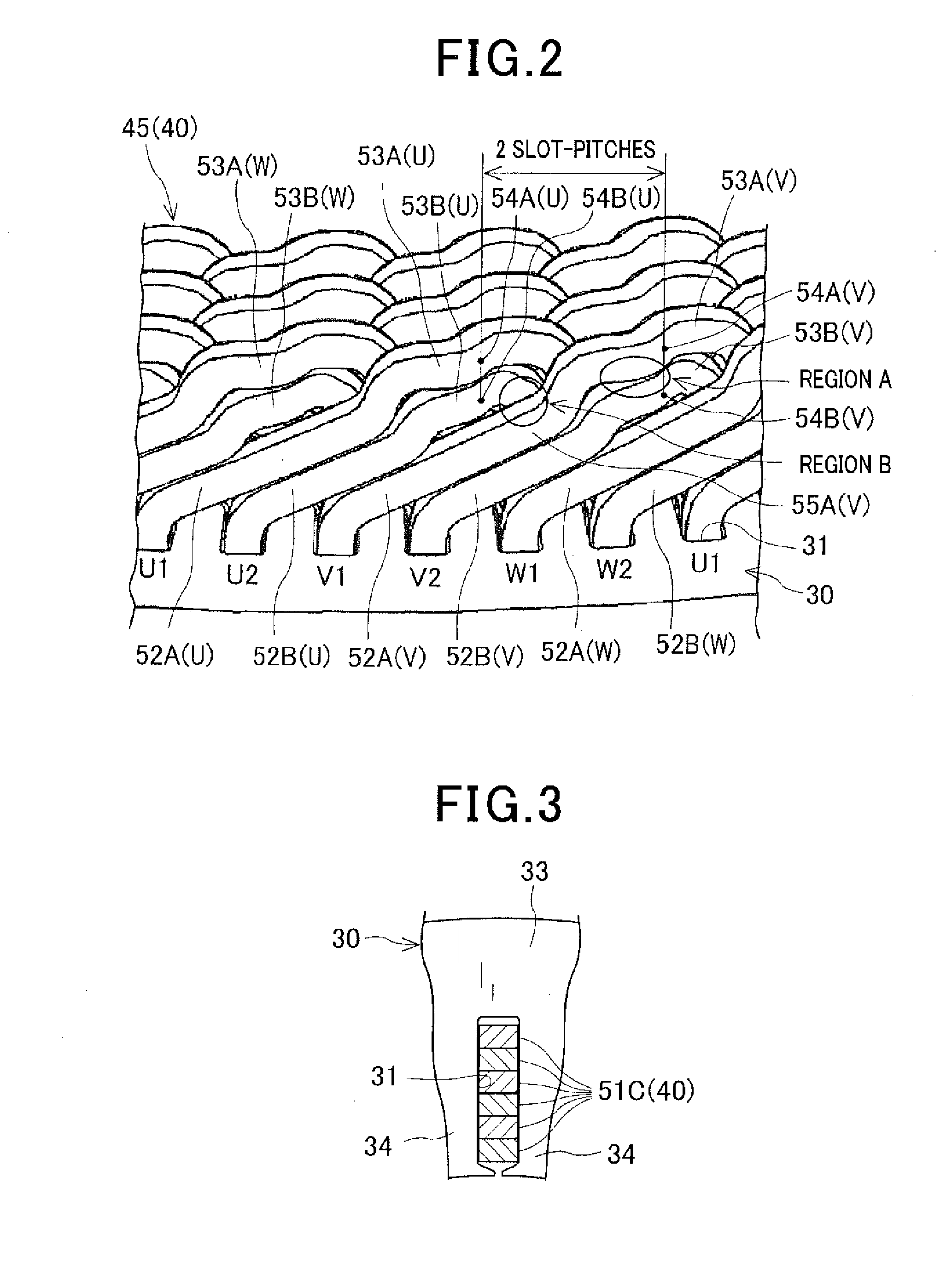 Stator for rotating electric machine