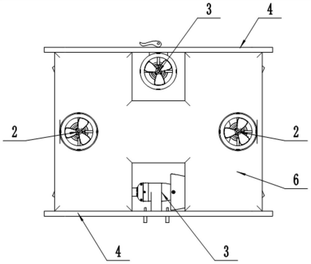 Eight-propeller remote control unmanned submersible in dual-power layout mode