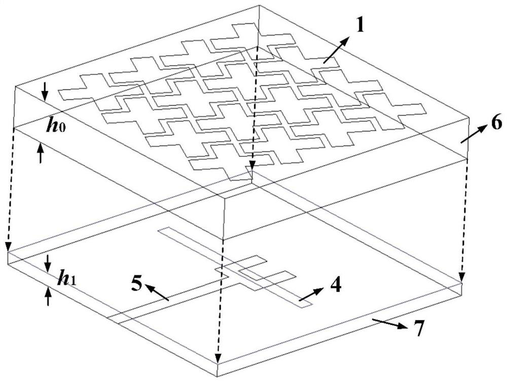 Broadband miniaturized antenna based on interactive embedded metasurface structure