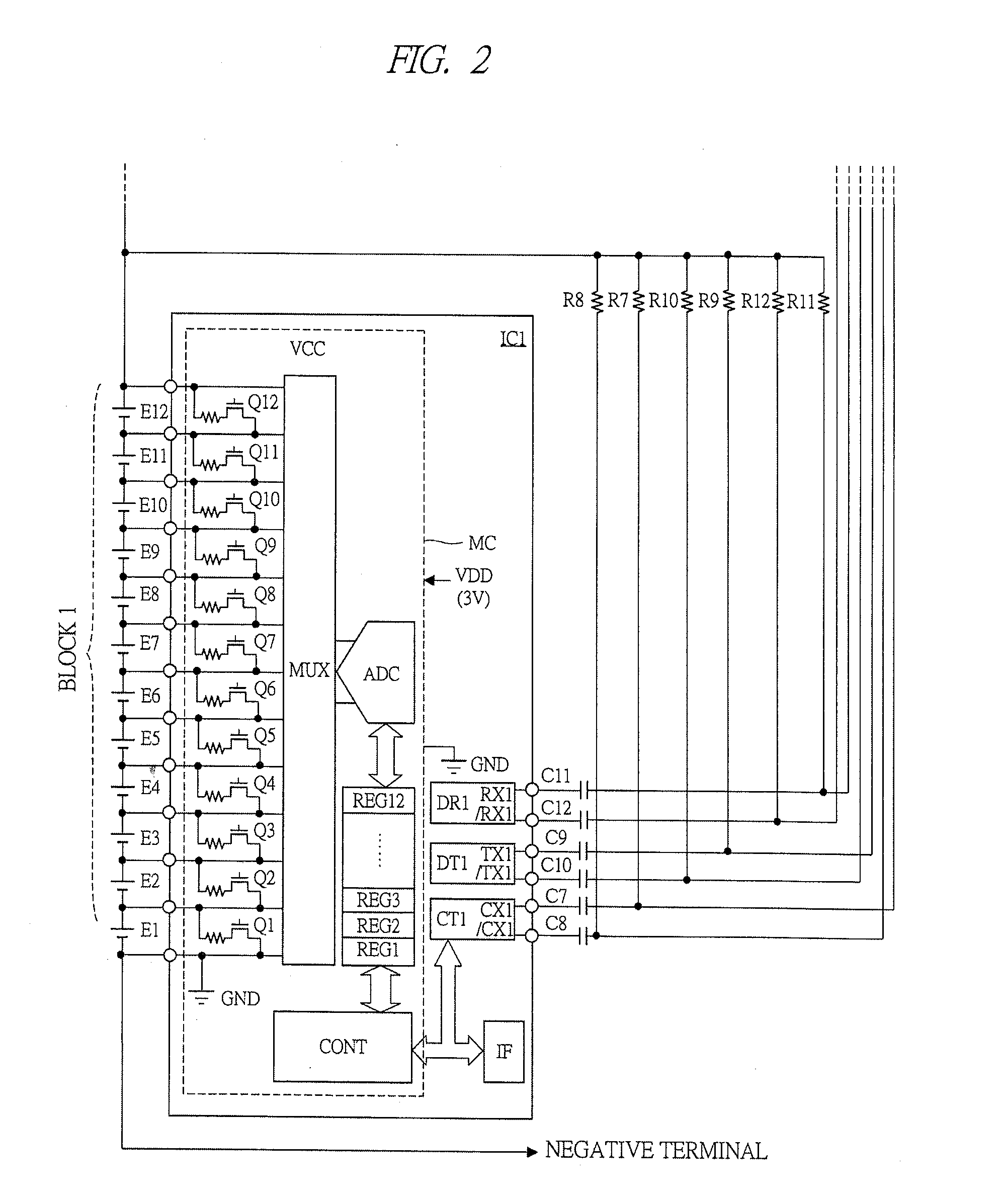 Charging/discharging monitoring device and battery pack