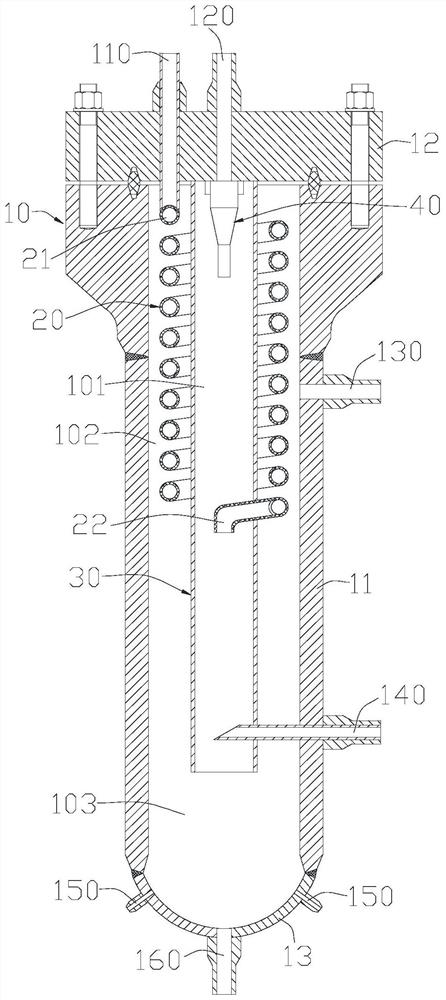 Supercritical water oxidation reactor and working method thereof