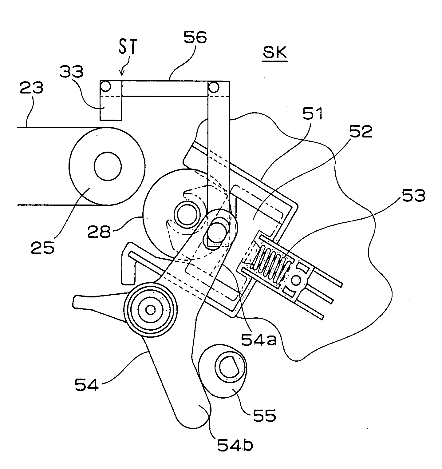 Image forming apparatus and method for detecting separated state of transfer unit