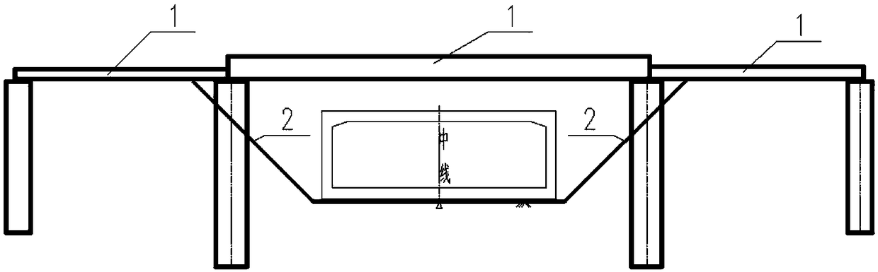 Construction method for open dredging and underground excavation integral lining