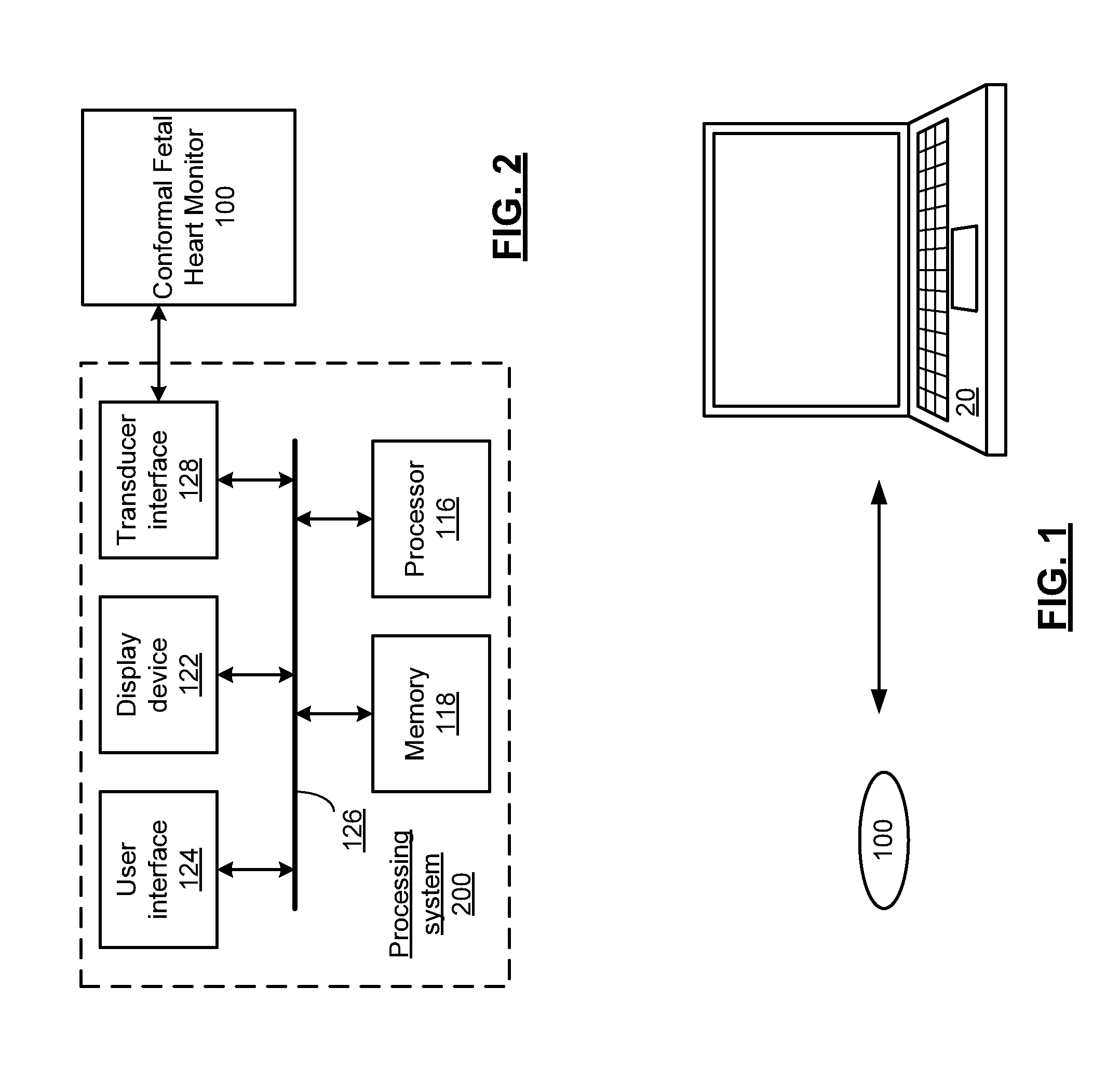 Conformal fetal heart monitor and system for use therewith