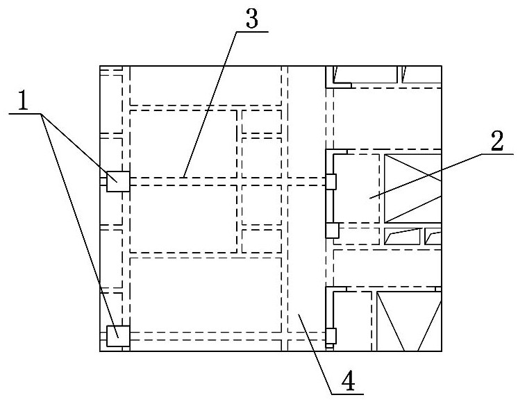 Application of ribbed floors and wide flat beams in frame-core tube structure system