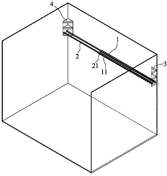 Extrusion type hanging frame for kitchen or bathroom