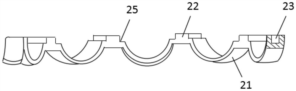 Wave-shaped ball bearing retainer structure made of engineering plastics and connecting method