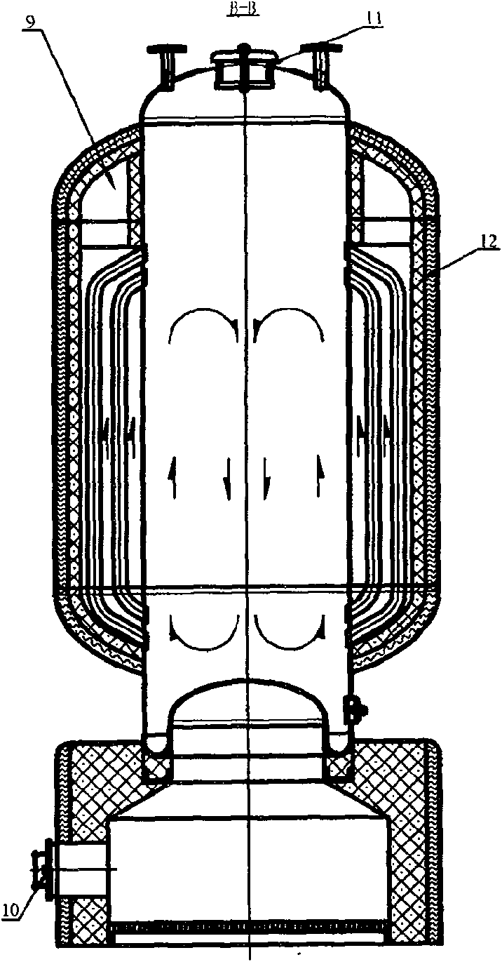 Miniature energy-saving consumption-reducing vertical bearing boiler