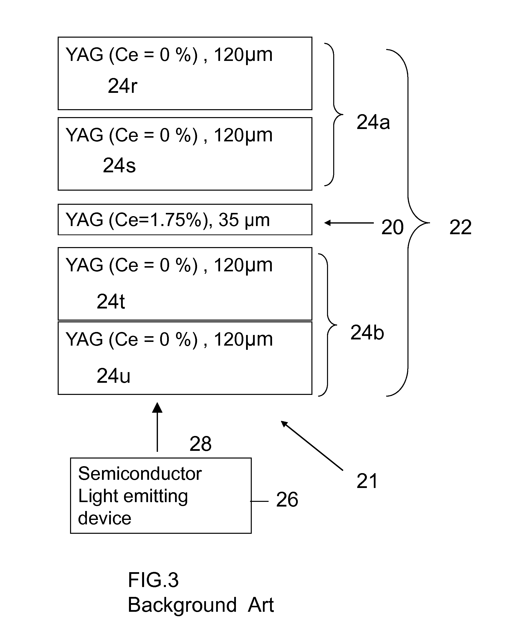 Light emissive ceramic laminate and method of making same