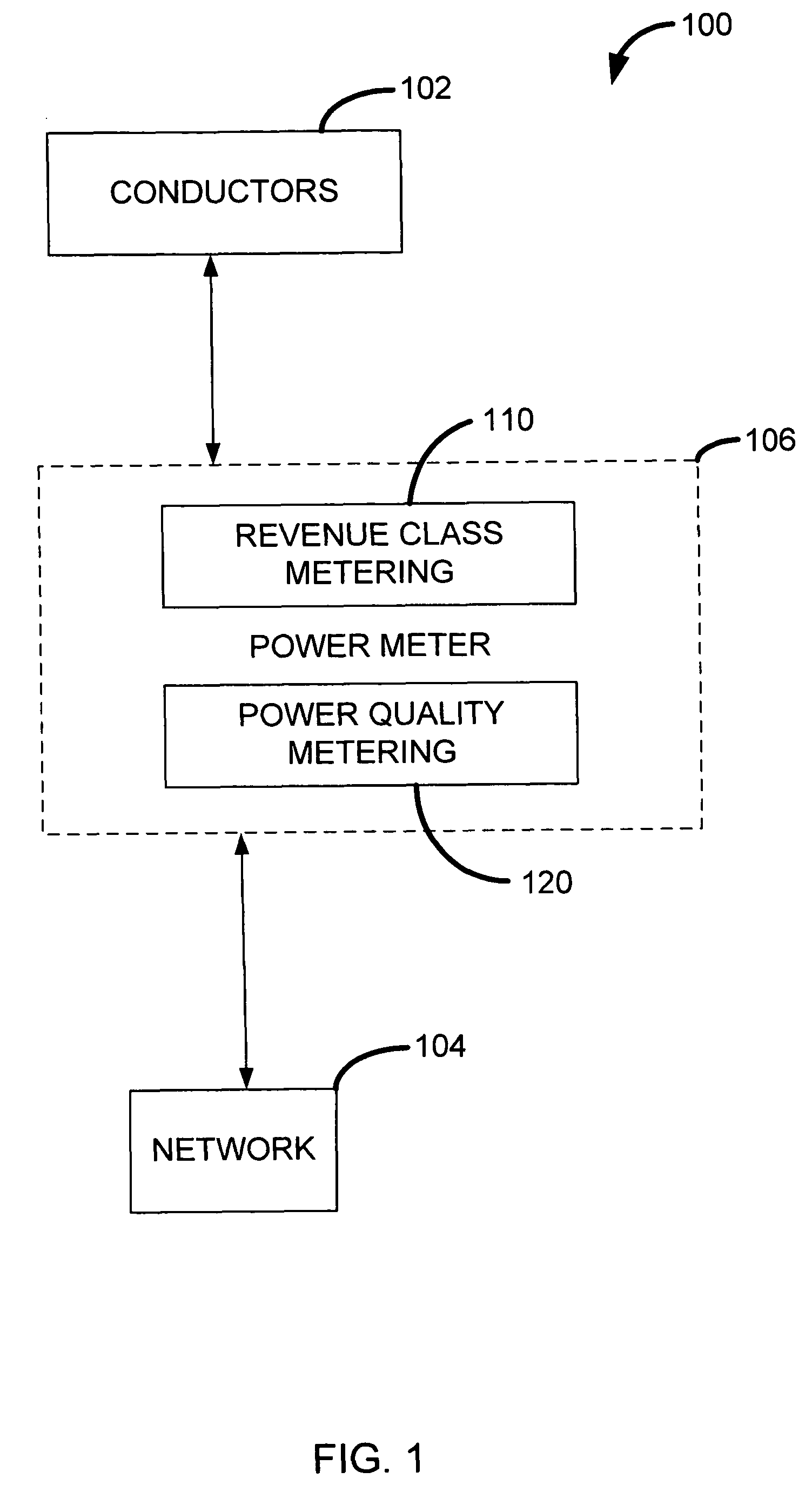 Revenue class power meter with frequency rejection