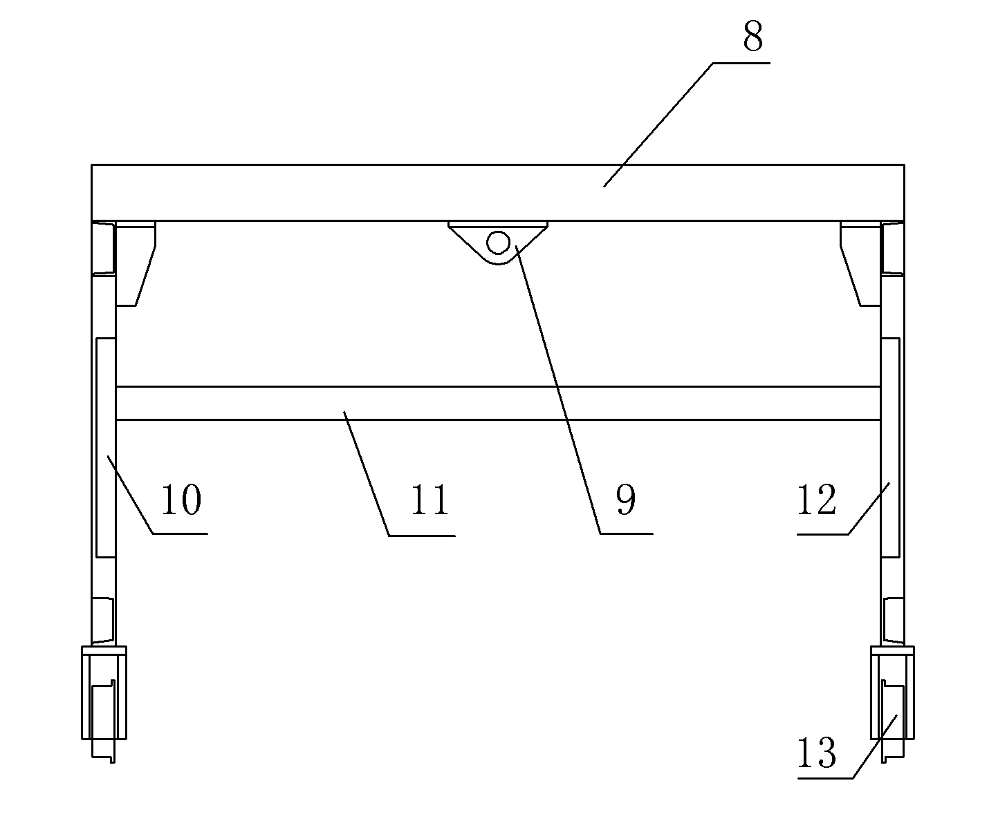 Method for carrying out load test on bridge support frame by prefabricated parts moved through tractive walking