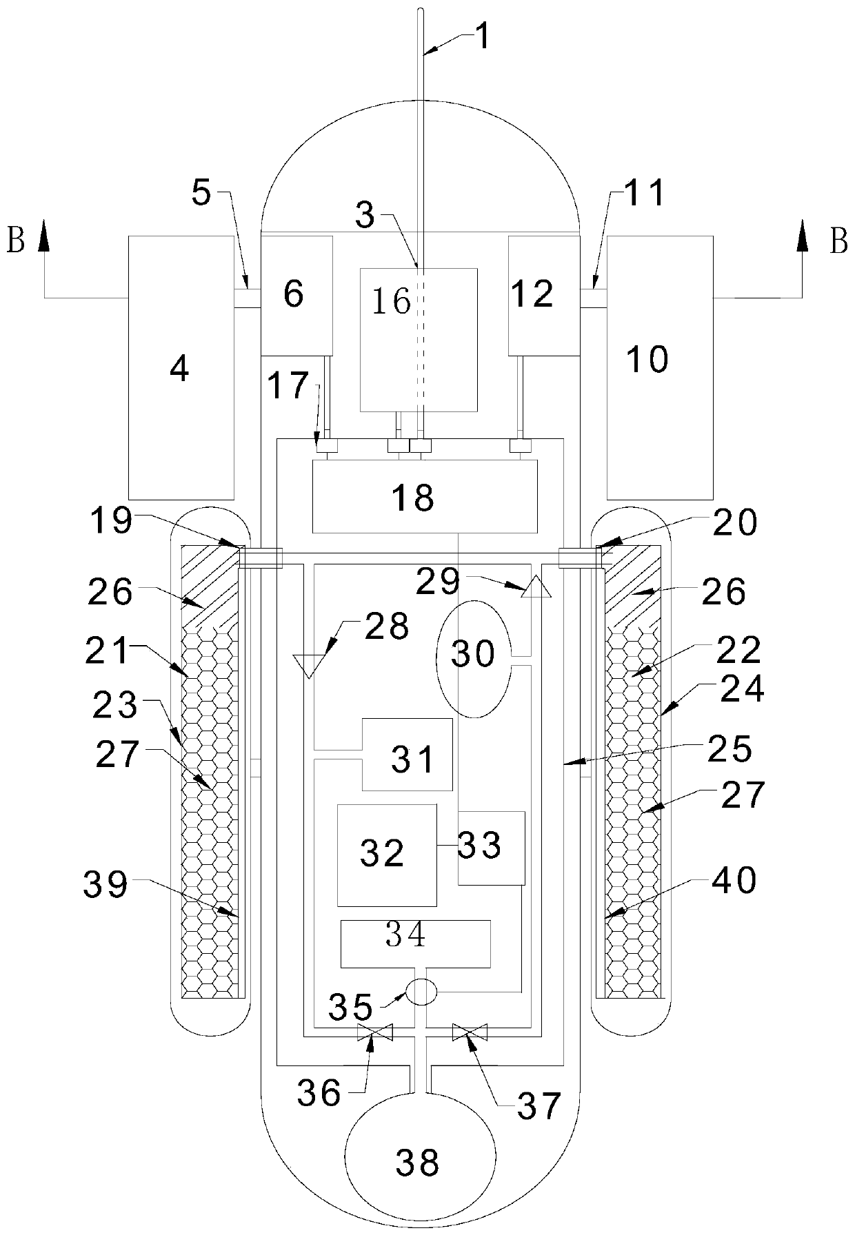 Track-controllable ocean observation platform based on temperature difference energy generation