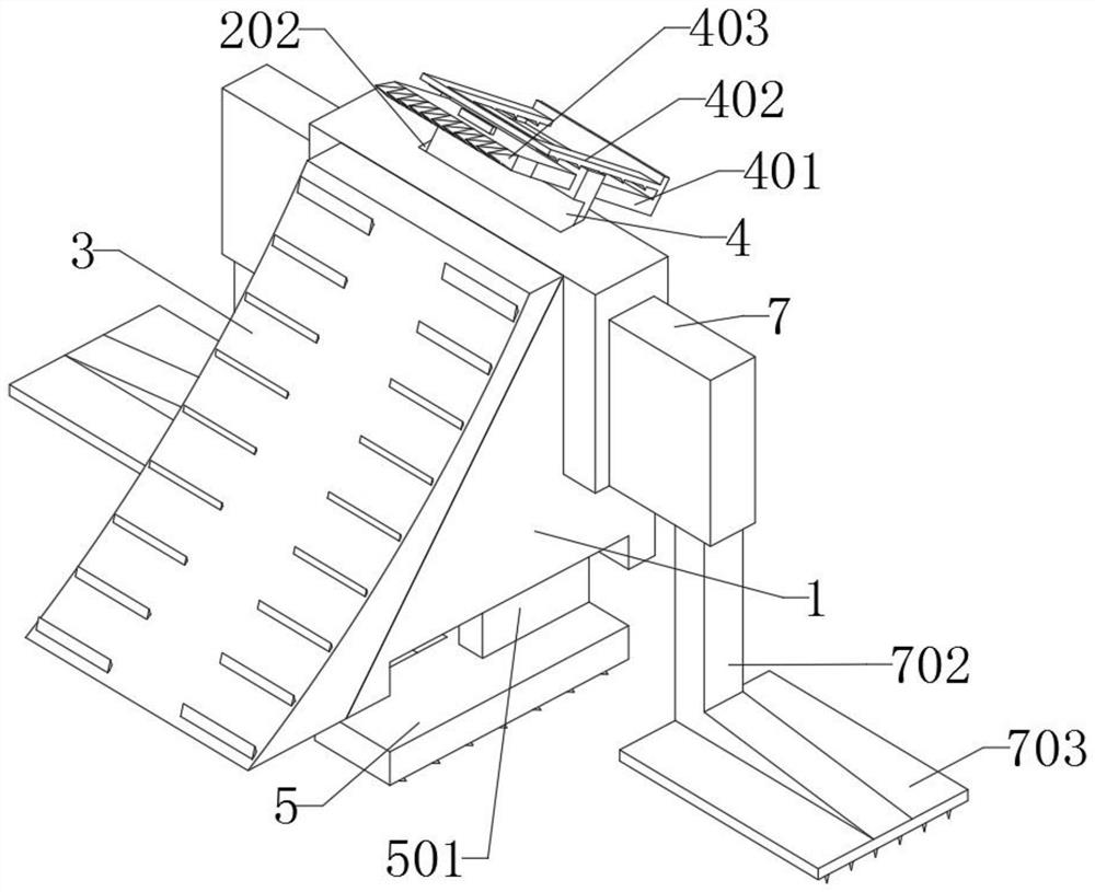 Ice and snow rapid melting anti-sliding device based on snowy slope parking