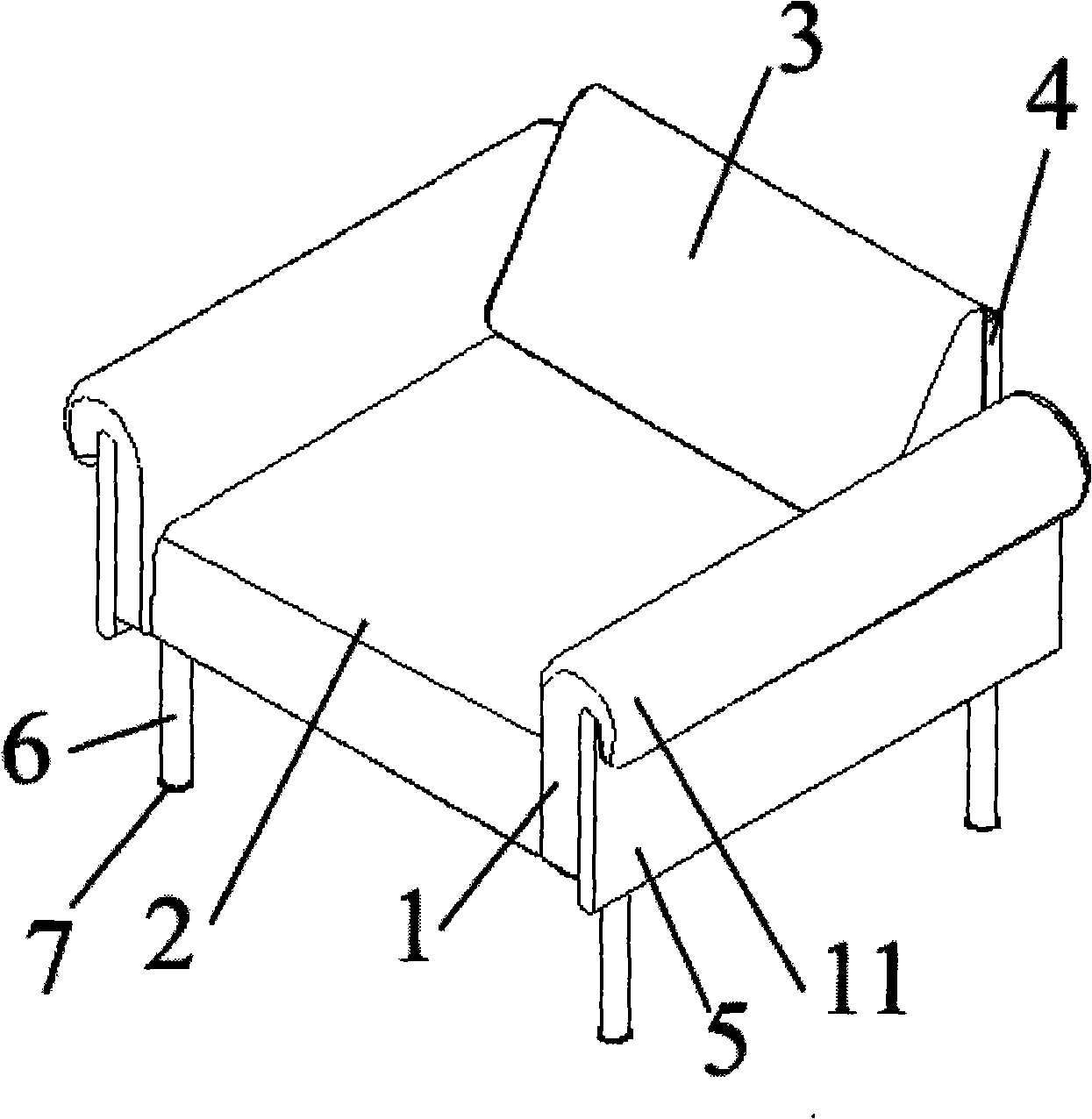 Seat freely-increased/decreased sofa