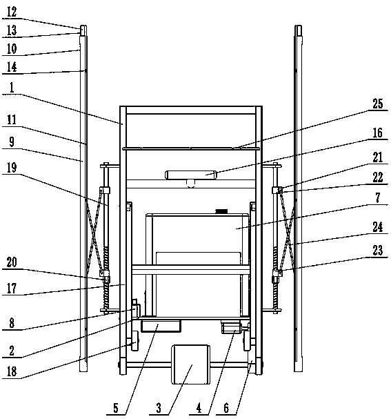 Pesticide spraying device for trellis-climbing-type vegetables