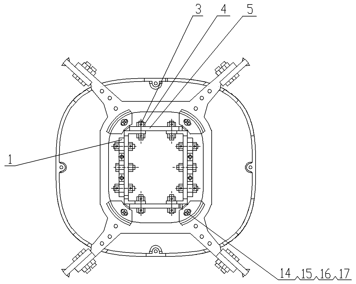 The six-dimensional adjustment mechanism of the attitude space of the auxiliary surface