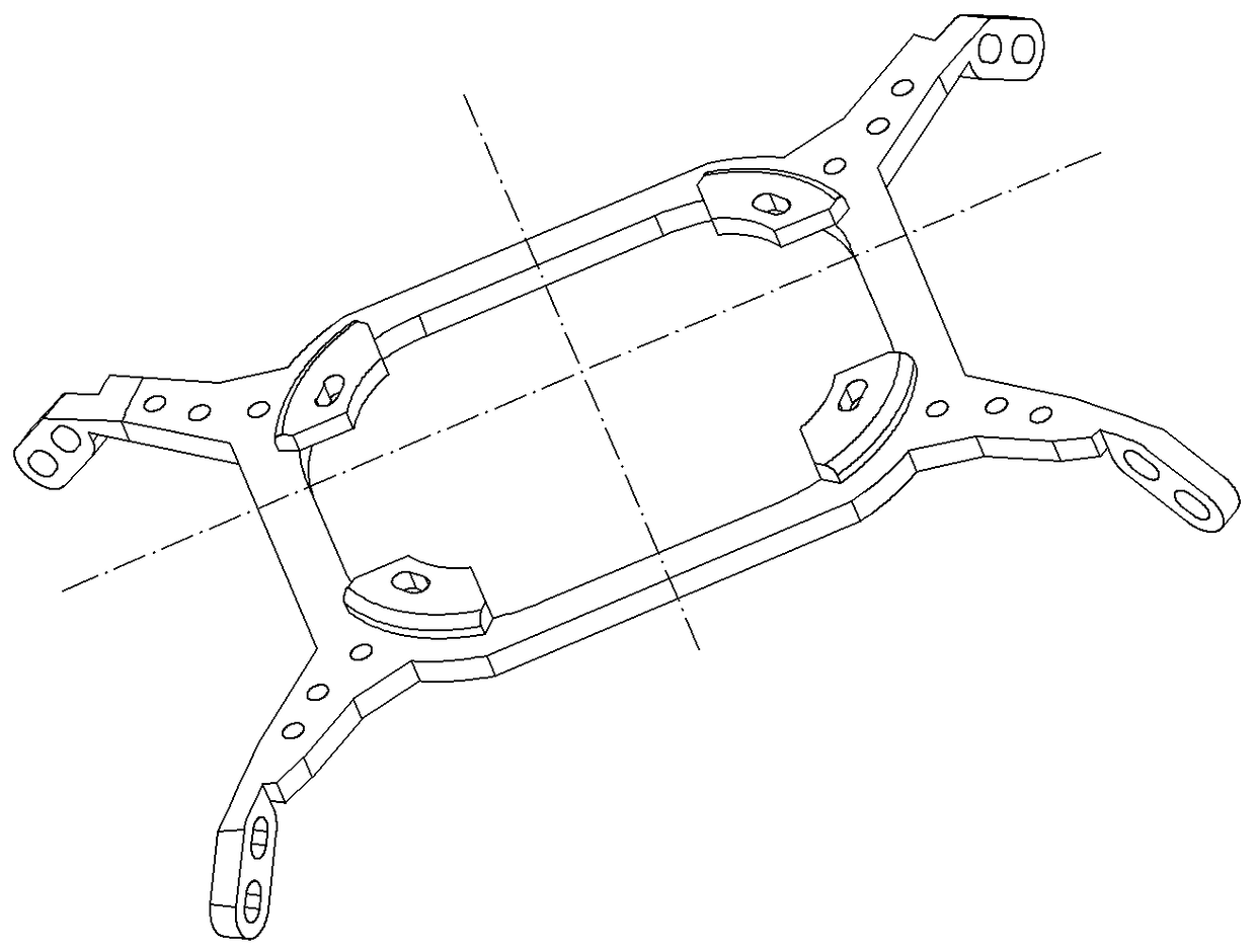 The six-dimensional adjustment mechanism of the attitude space of the auxiliary surface