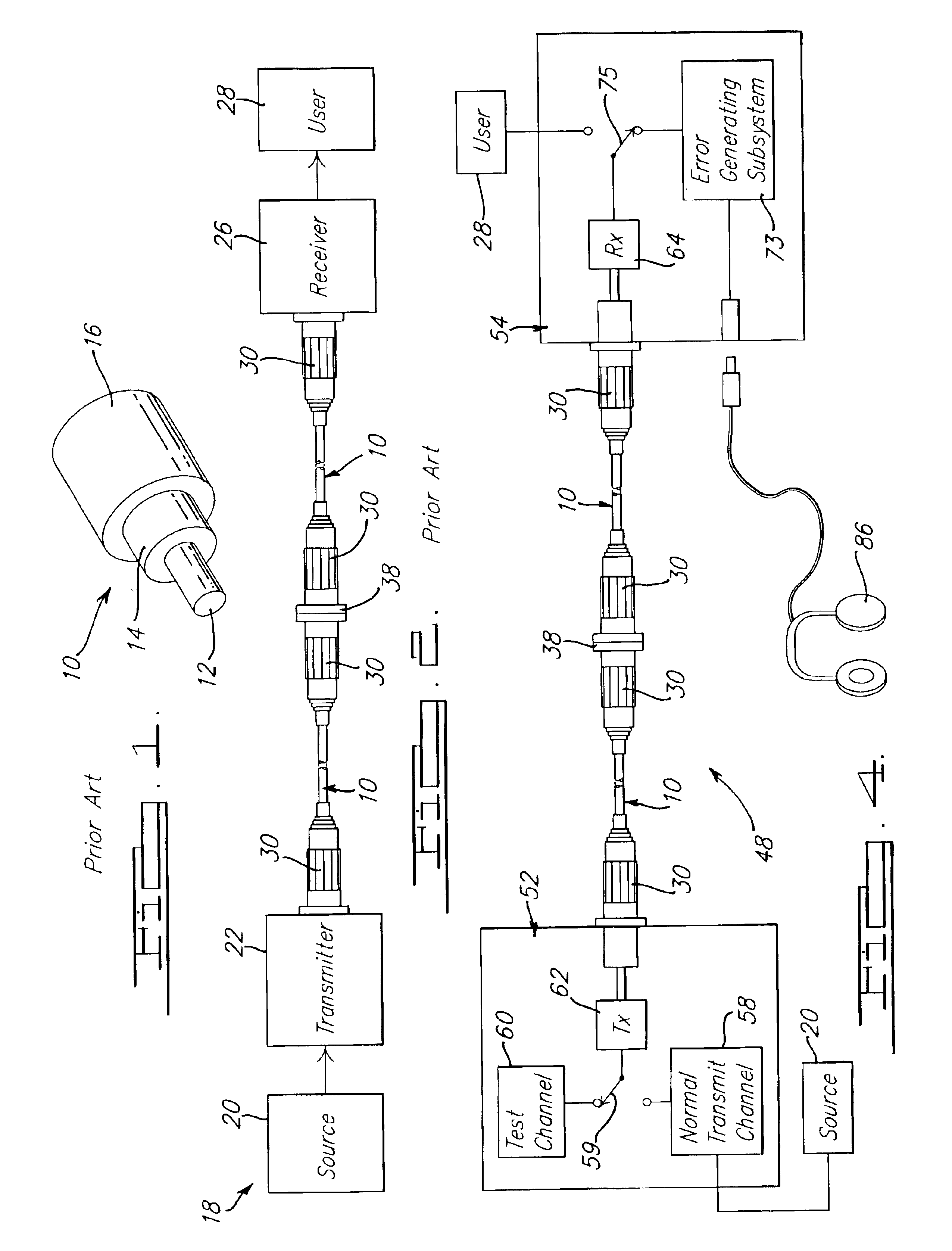 Method for audibly measuring optical efficiency in an installed fiber optic link