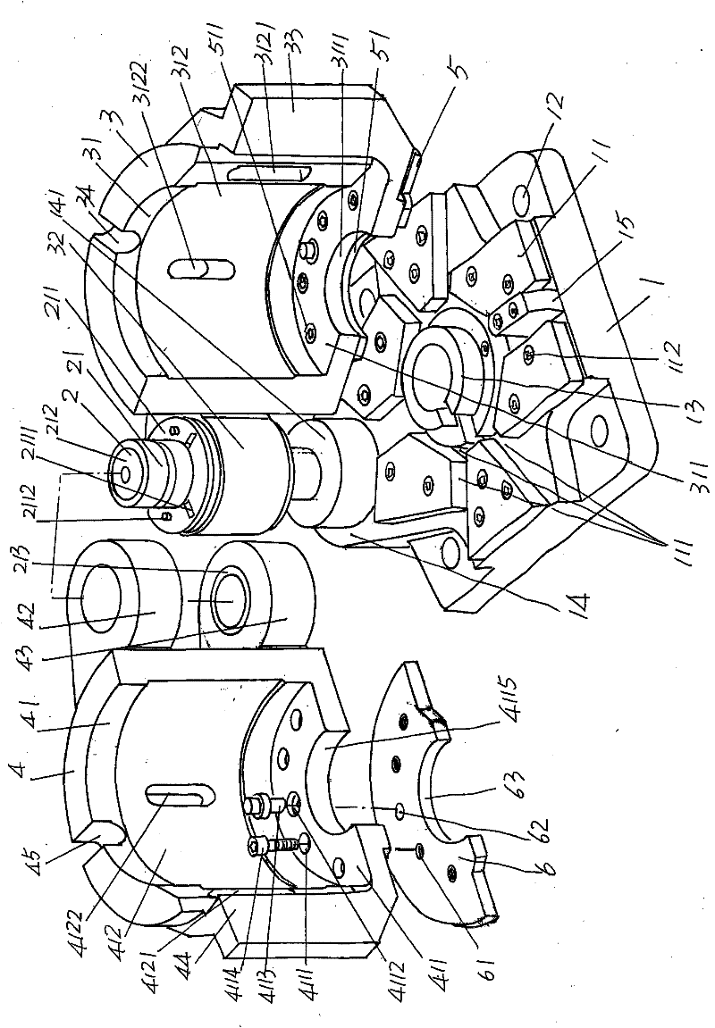 Glassware mould fixture