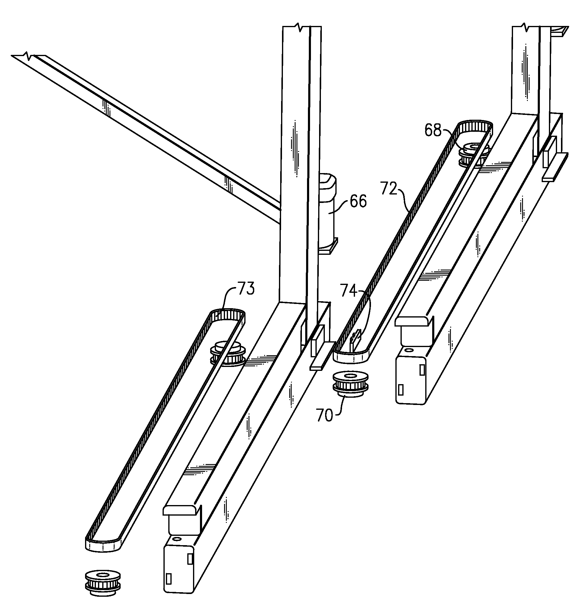 Powered dual level telescopic seating riser assembly