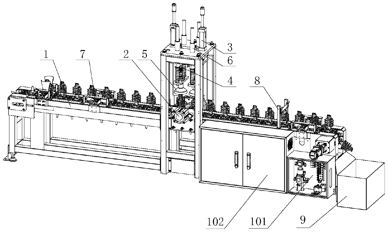 Screwing device of sleeper sleeve spiral rib