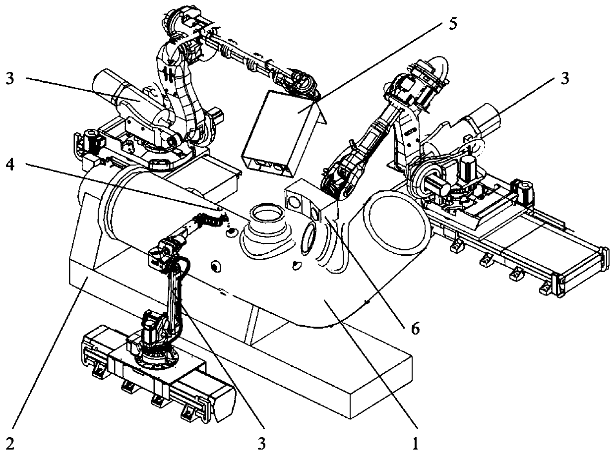 Shape integration detection platform and method for local additive manufacturing process of super-large component