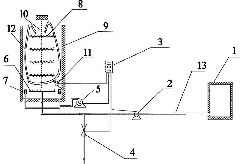 Internal recycle sequencing batch type biomembrane wastewater treatment device