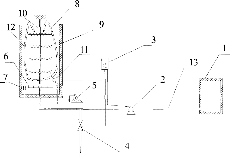 Internal recycle sequencing batch type biomembrane wastewater treatment device