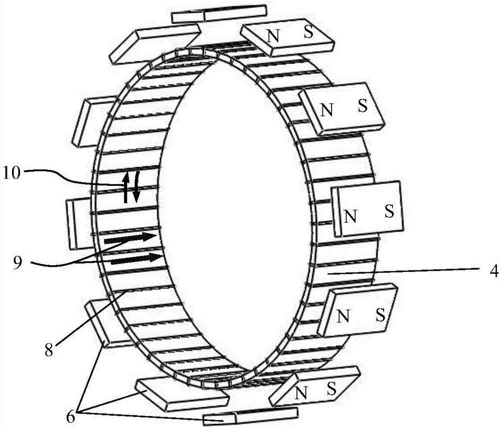 Torsional mode guided-wave magnetostrictive sensor based on double-ring permanent magnet array