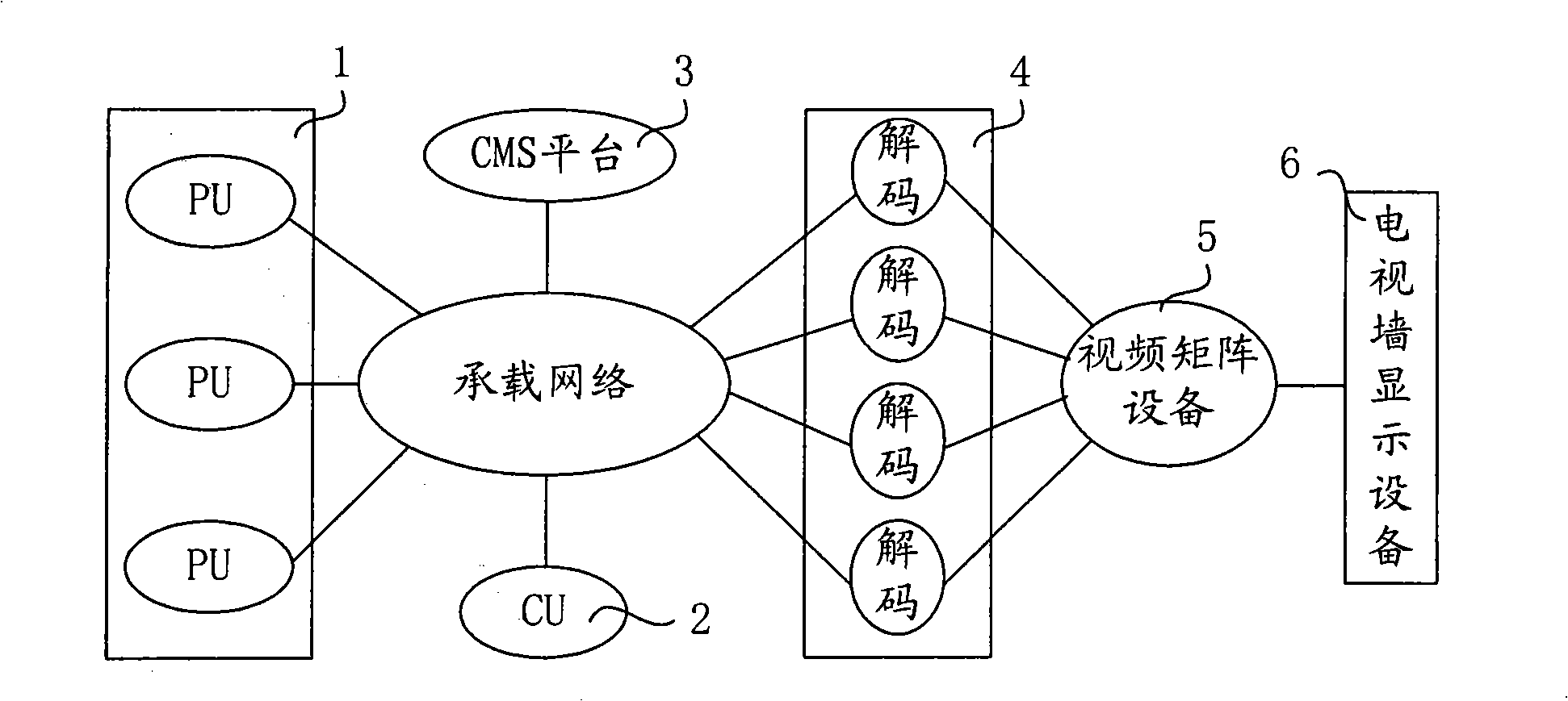 Television wall image output system and method