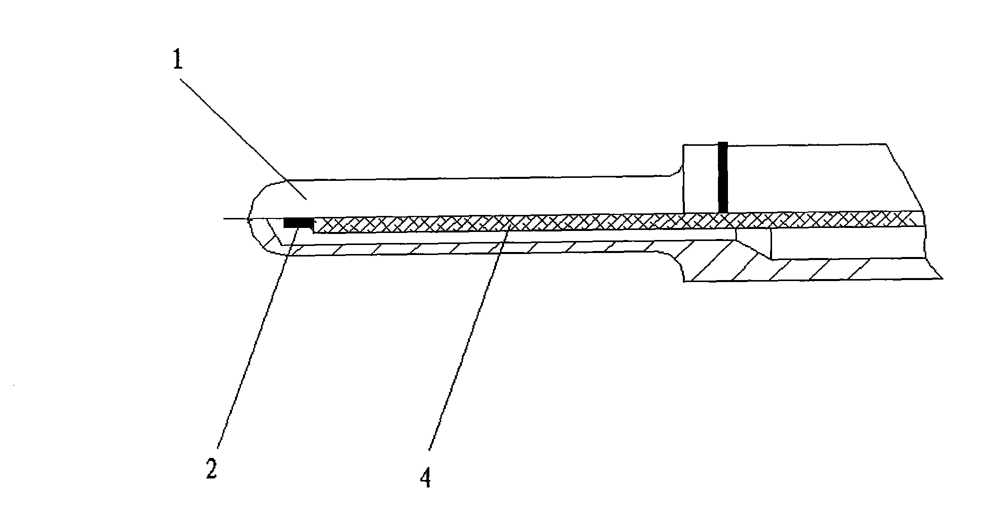 Integrated variable-diameter pin type quick response platinum thermal resistor