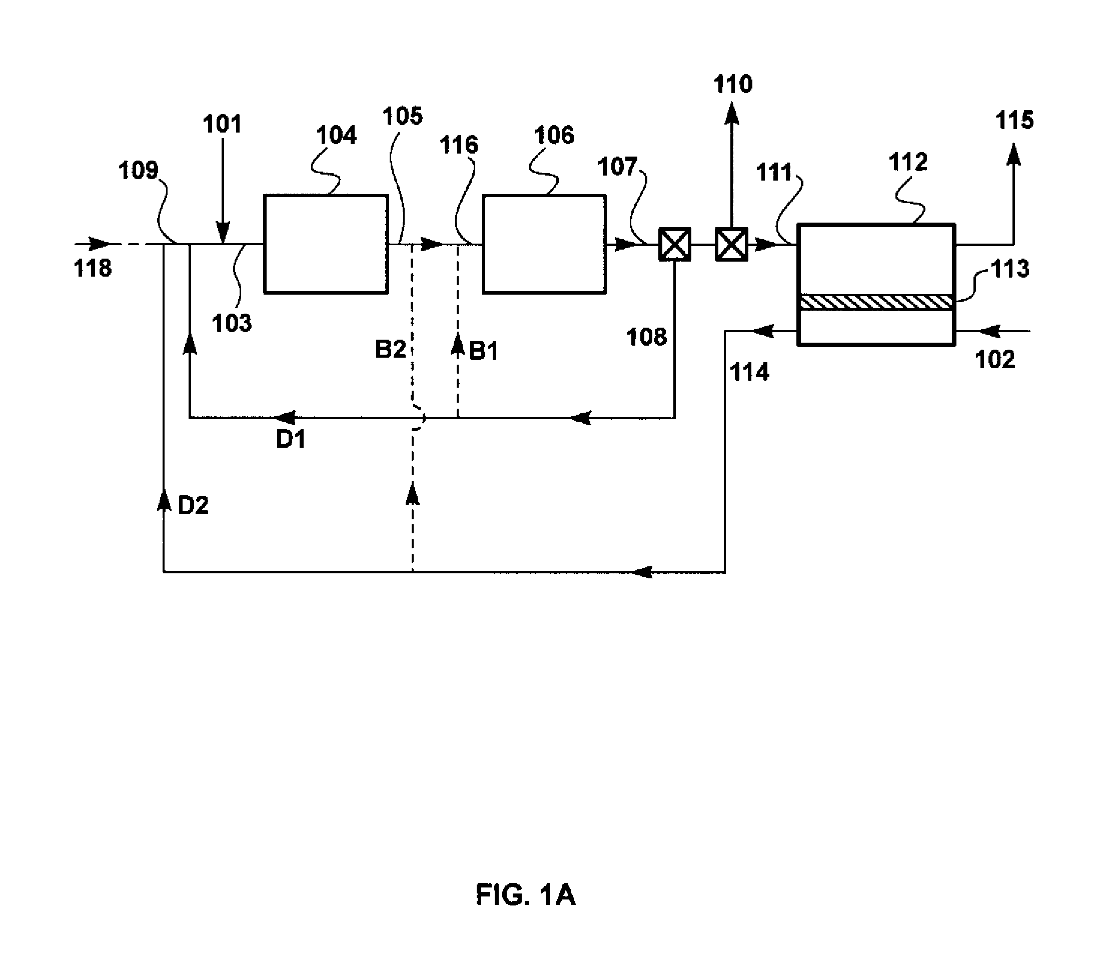 Power generation process with partial recycle of carbon dioxide