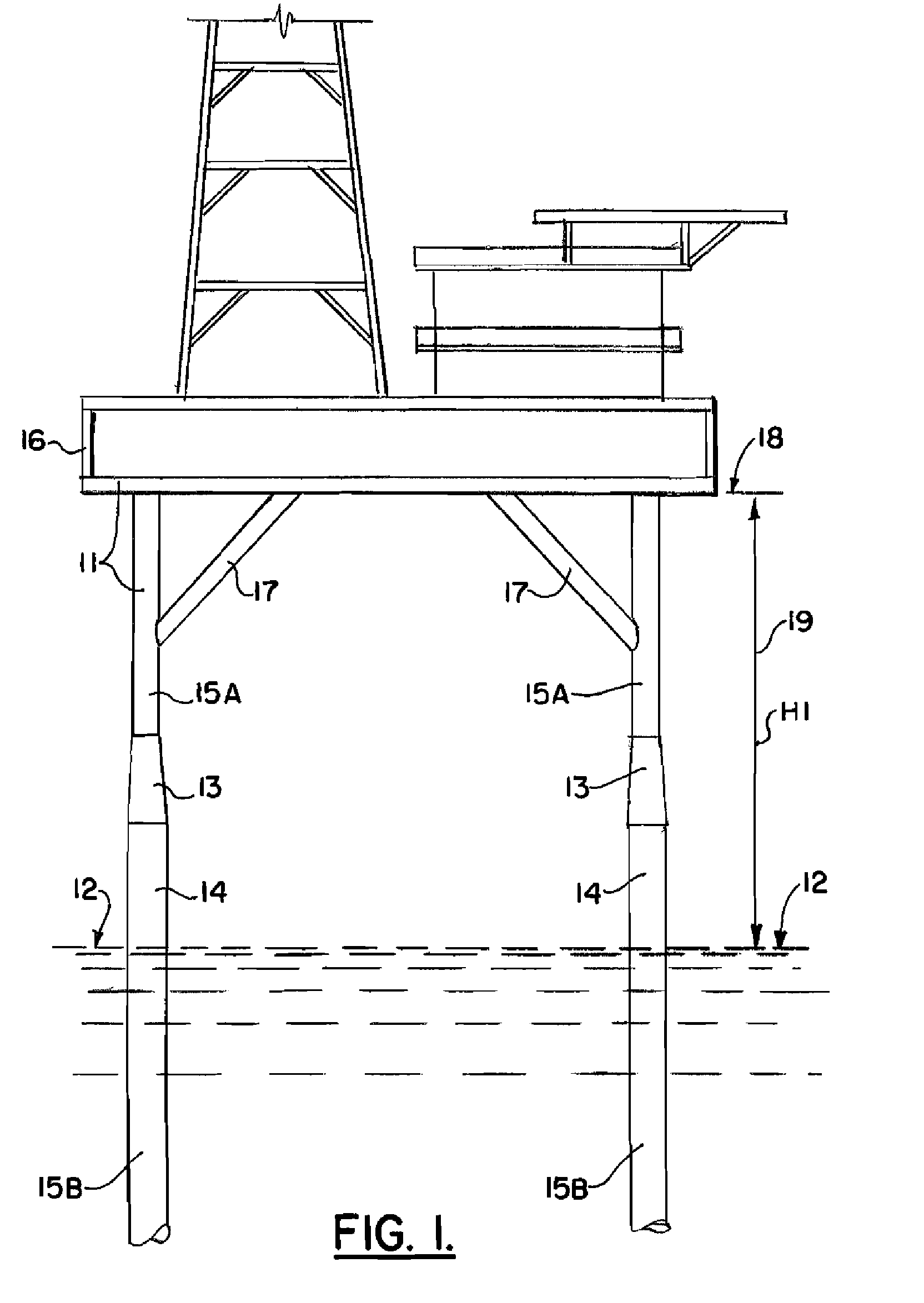 Method and apparatus for elevating a marine platform