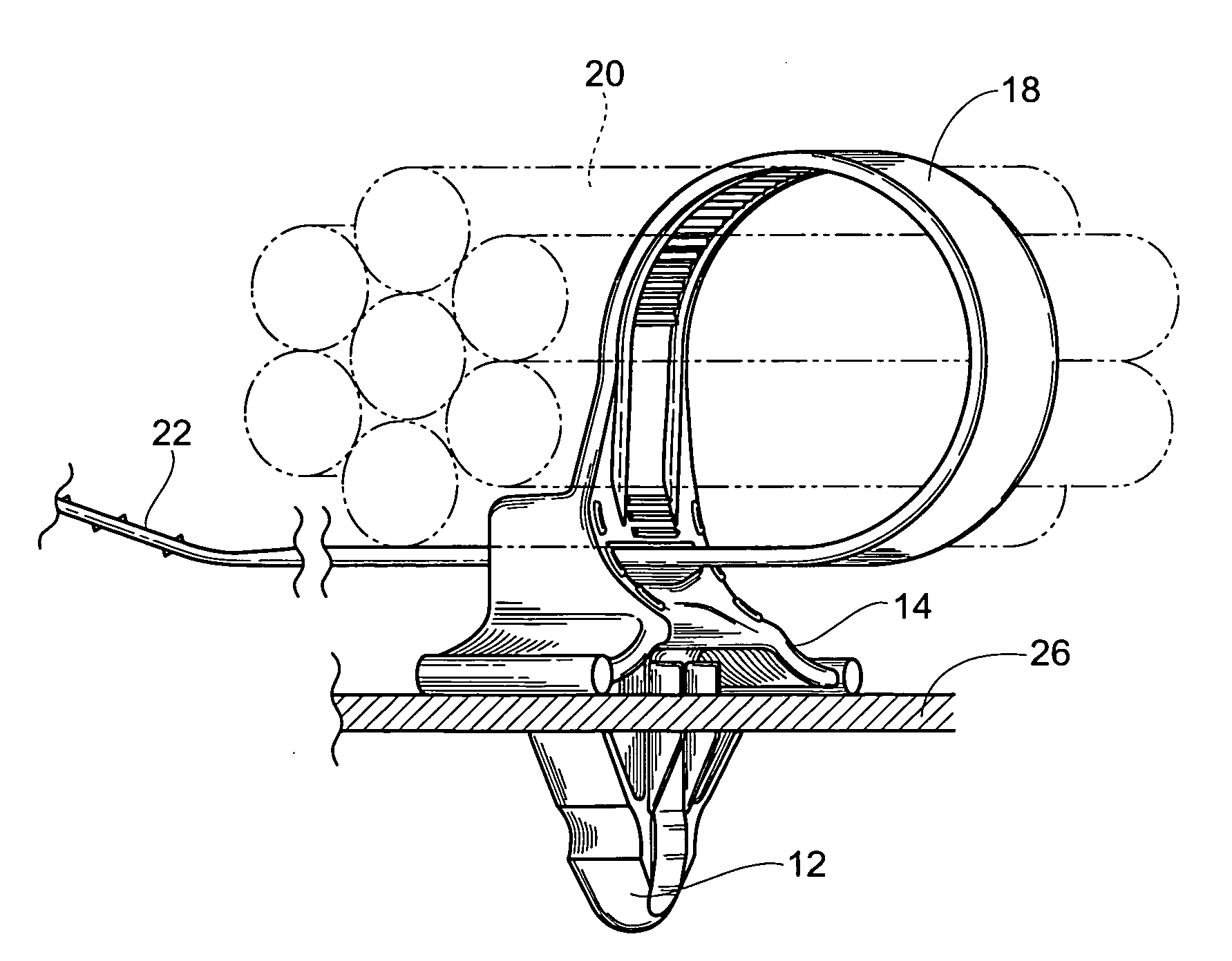 Harness clamp tie