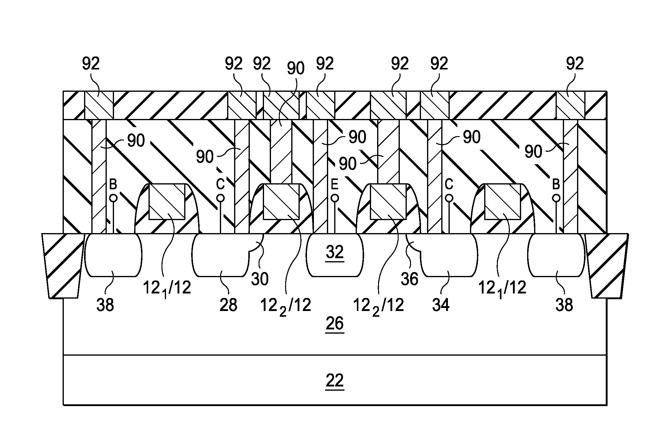 Profile Design for Lateral-Vertical Bipolar Junction Transistor