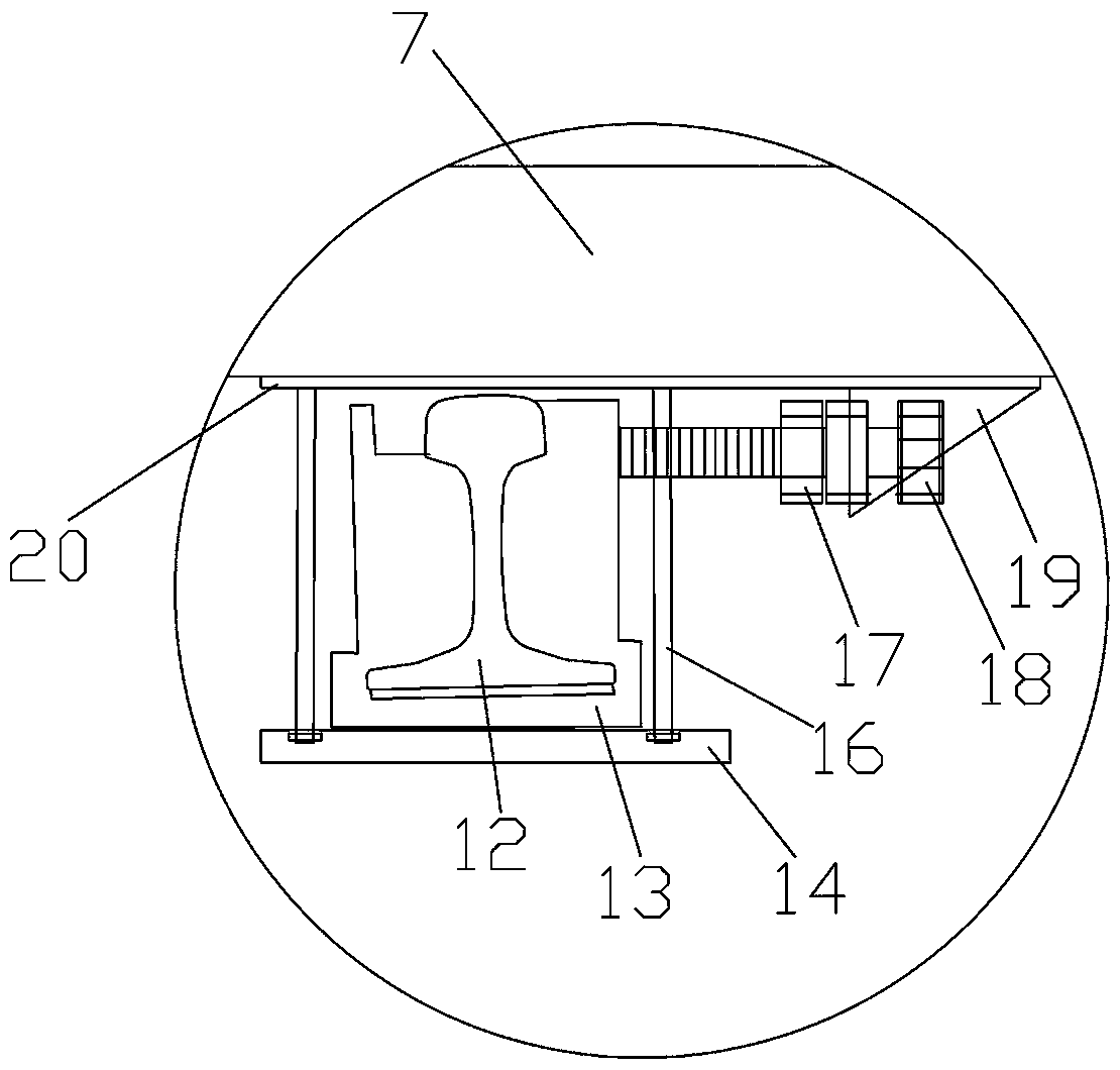 Steel rail lifting apparatus for track construction track laying, and application method thereof