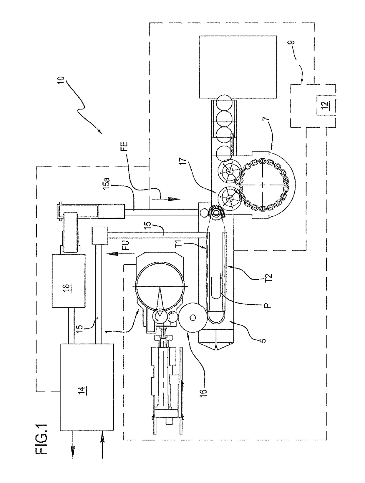 Plant for making containers of thermoplastic material