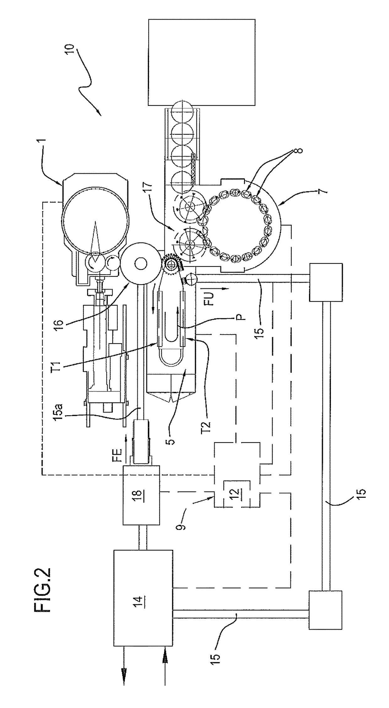 Plant for making containers of thermoplastic material