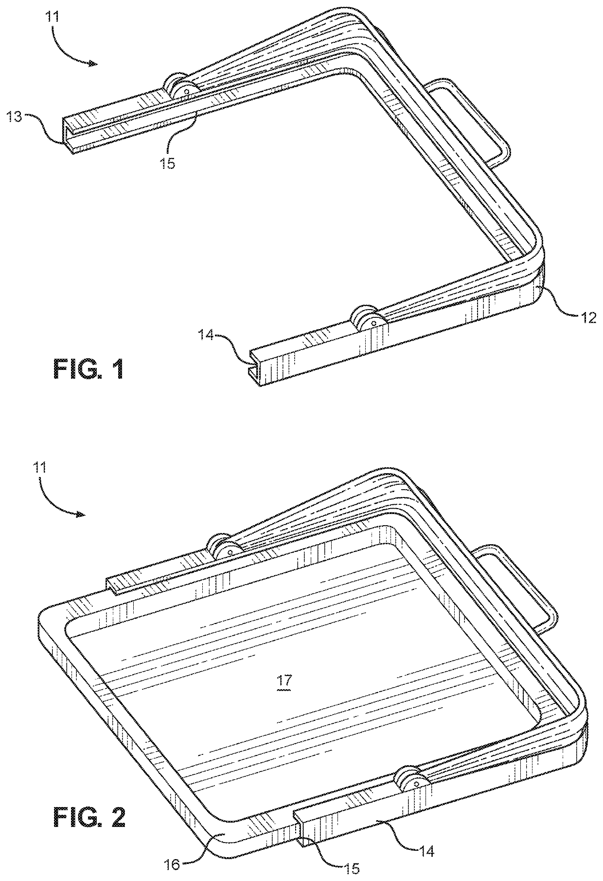 Collapsible serving tray covering system