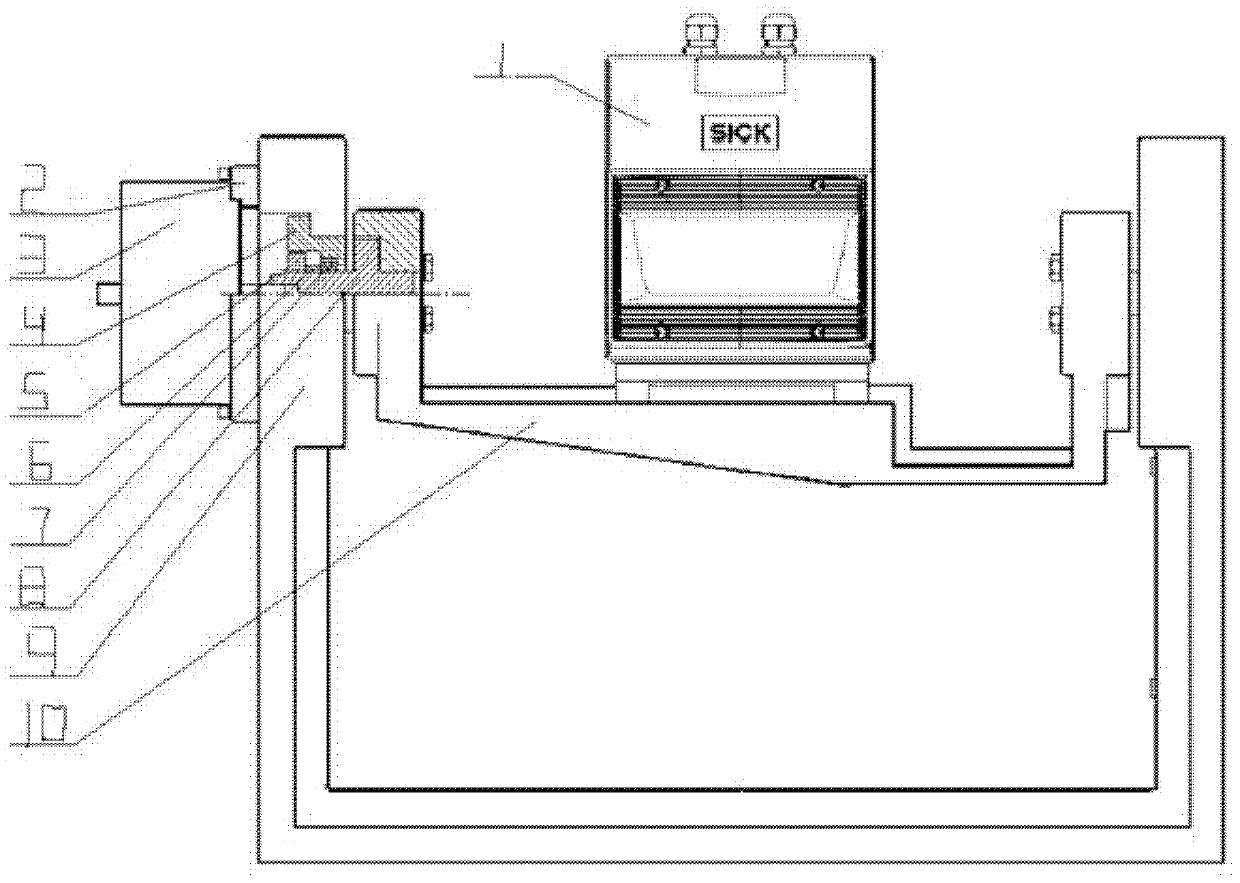 Laser range finder stabilized platform used for vessel with single degree of freedom and its control method