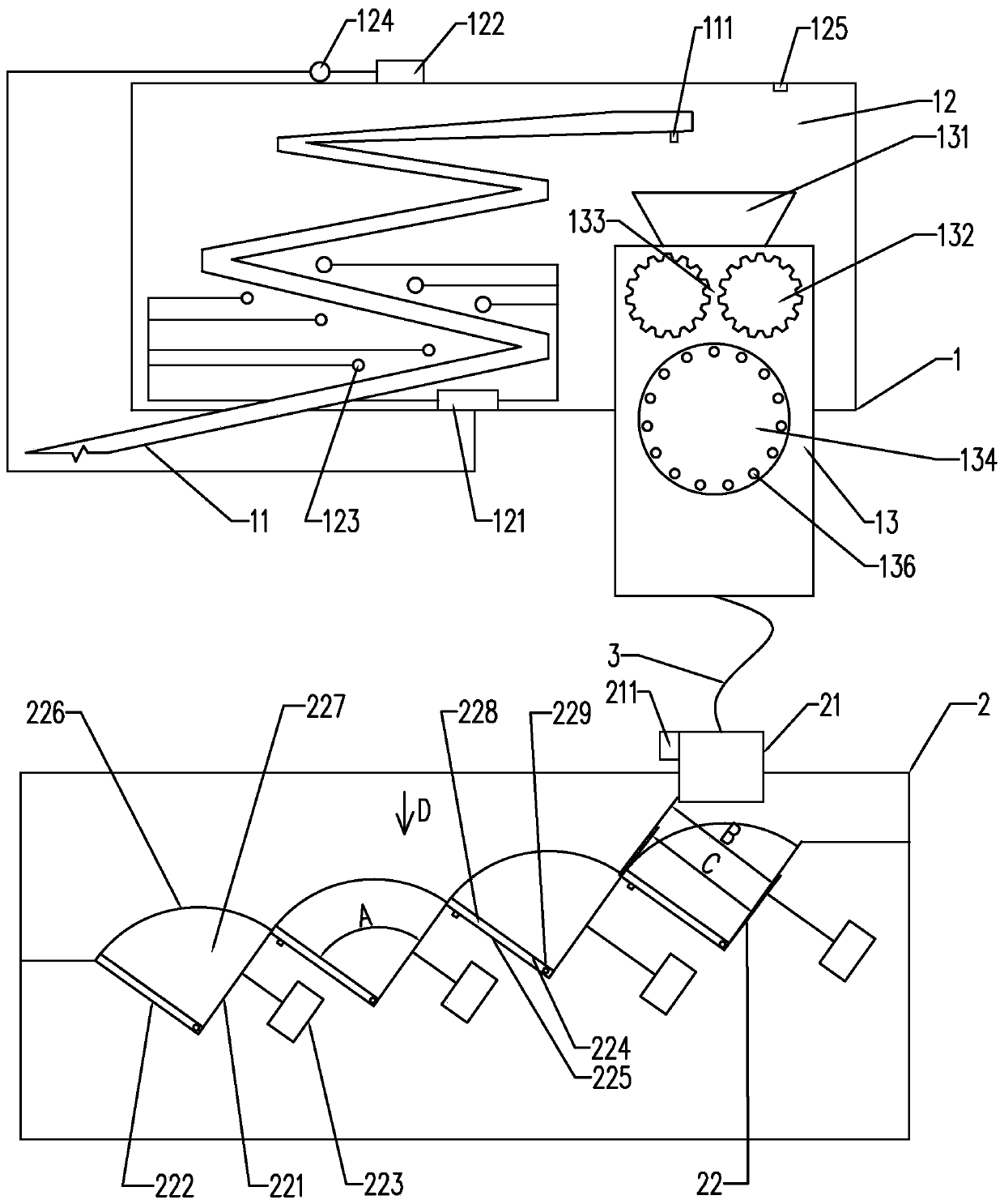 Crushing and screening integrated machine suitable for heavy metal contaminated soil remediation