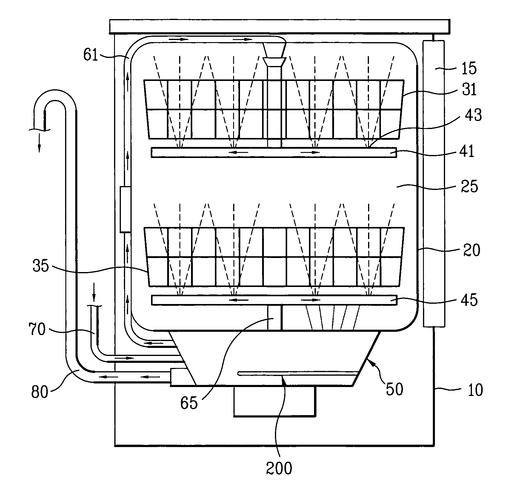 Sump assembly of dishwasher