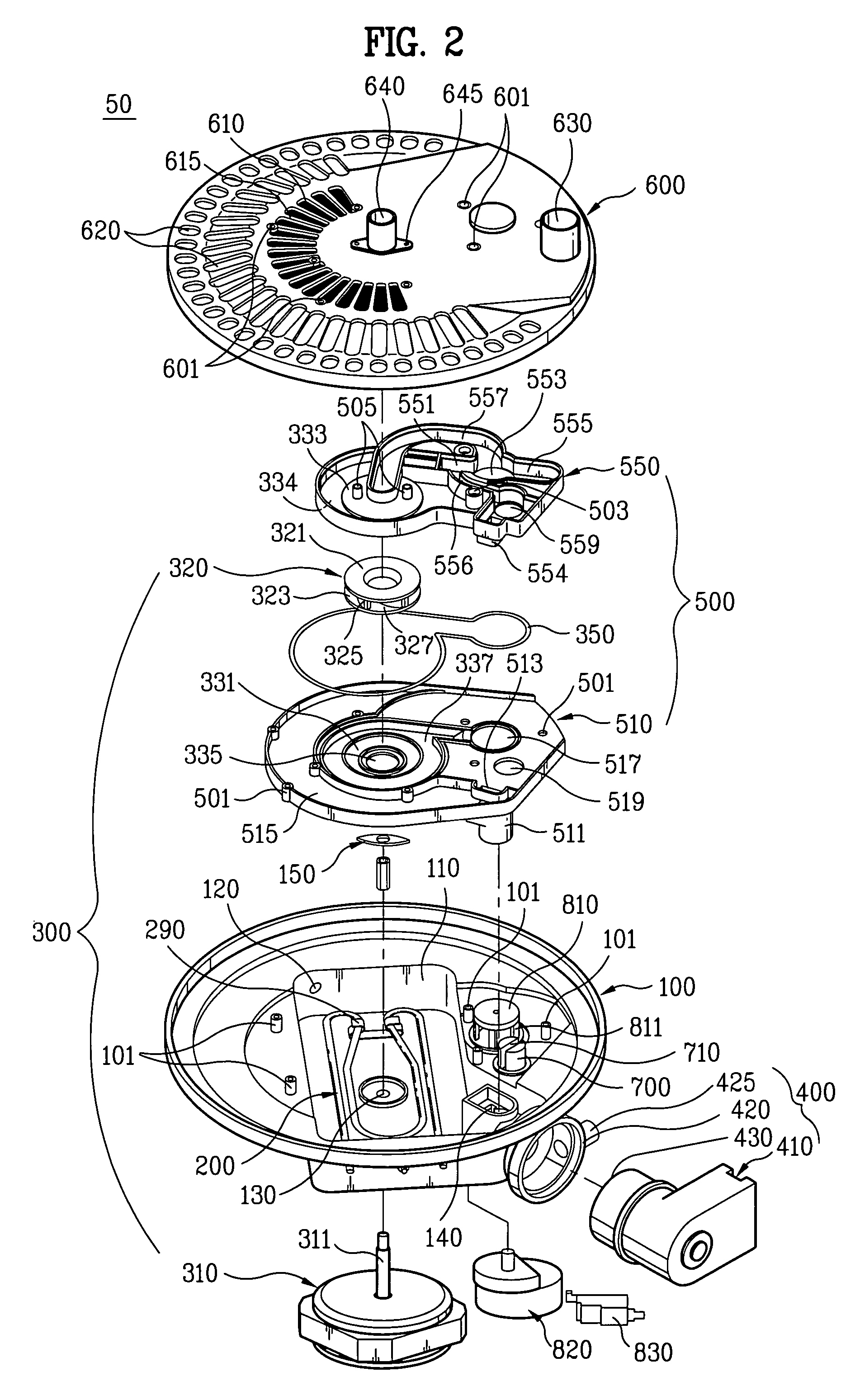 Sump assembly of dishwasher