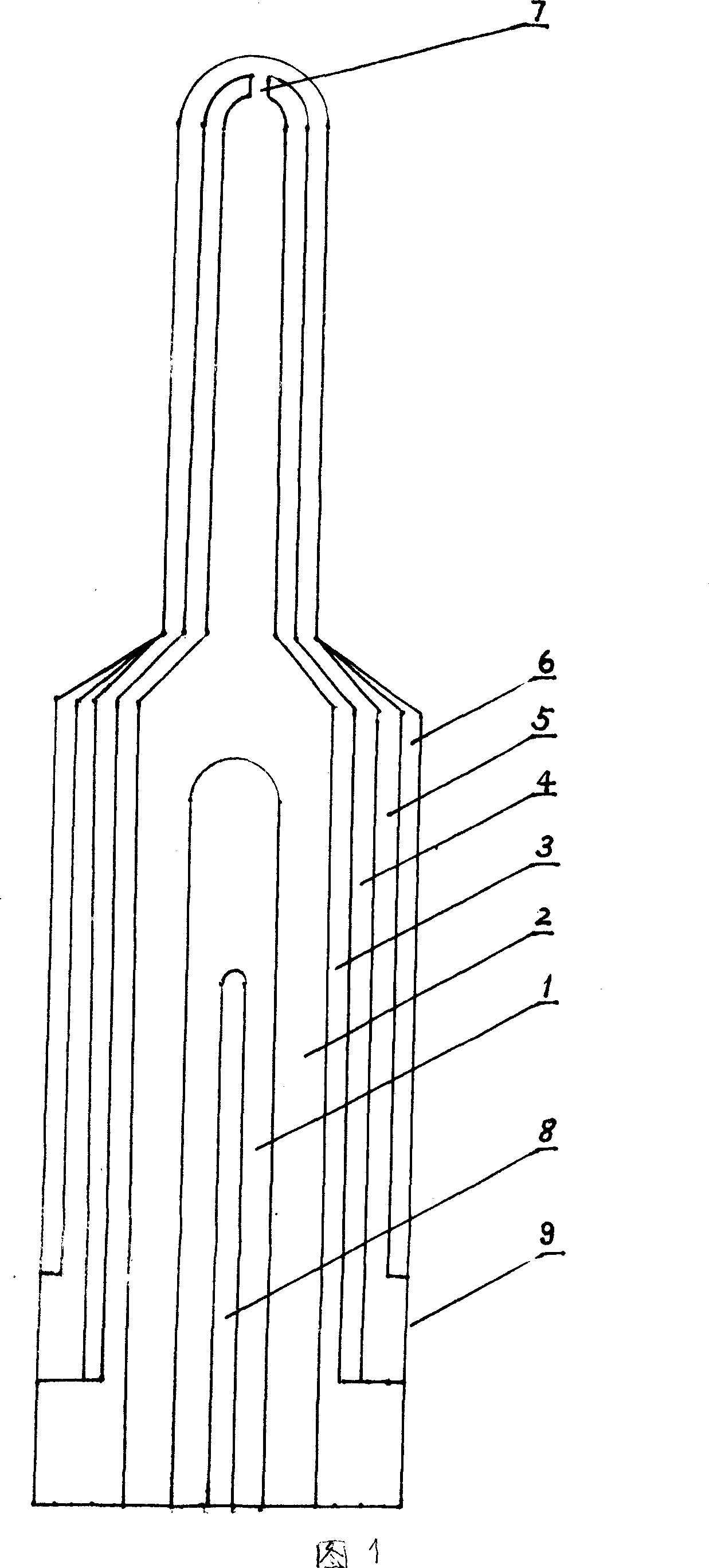 Ceramic six-layered electric heater