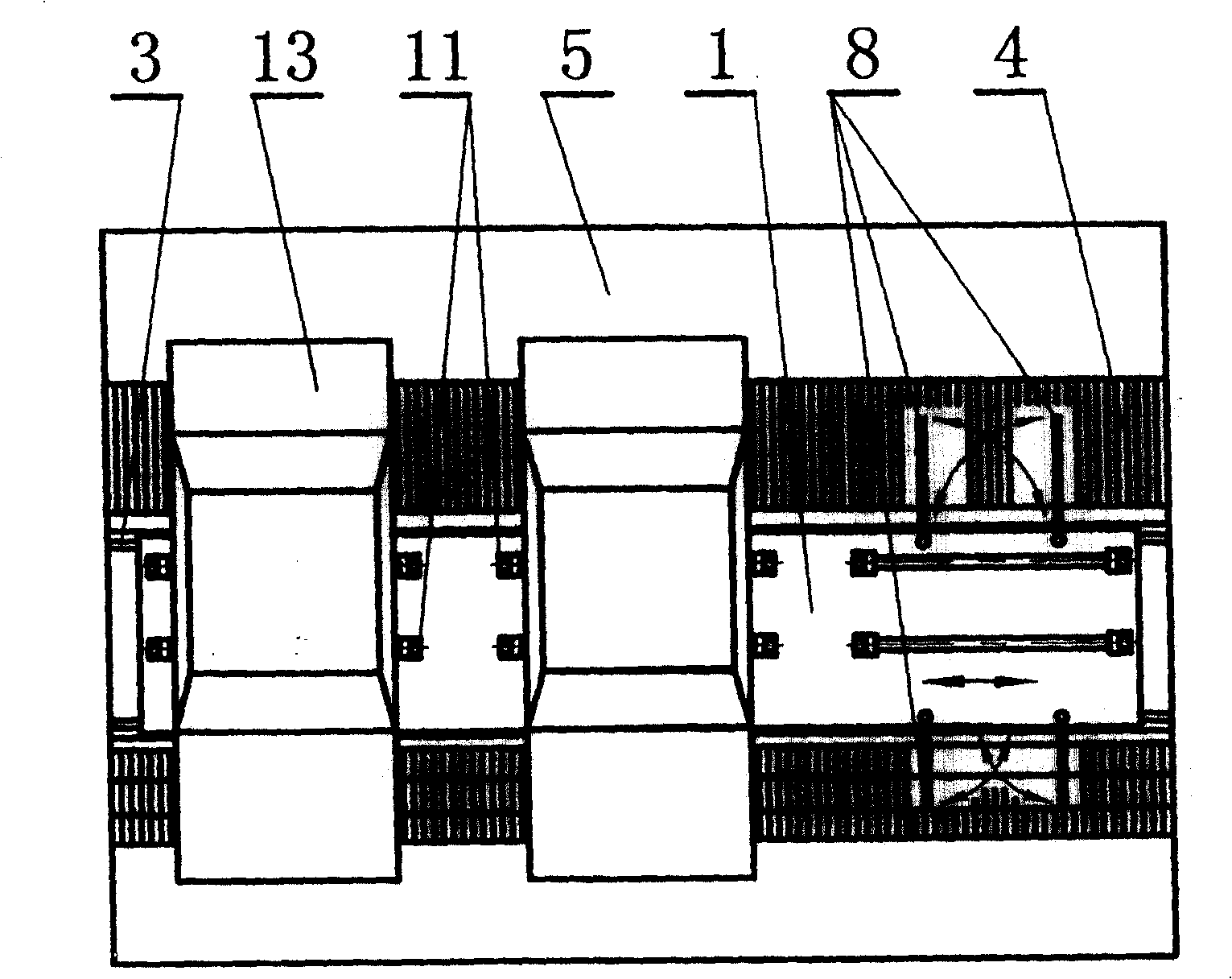 Vehicle separate positioning placing-taking device with car door protecting unit