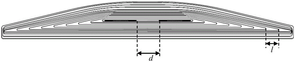 Manufacturing method for coiled trapezoidal battery cell and trapezoidal battery cell