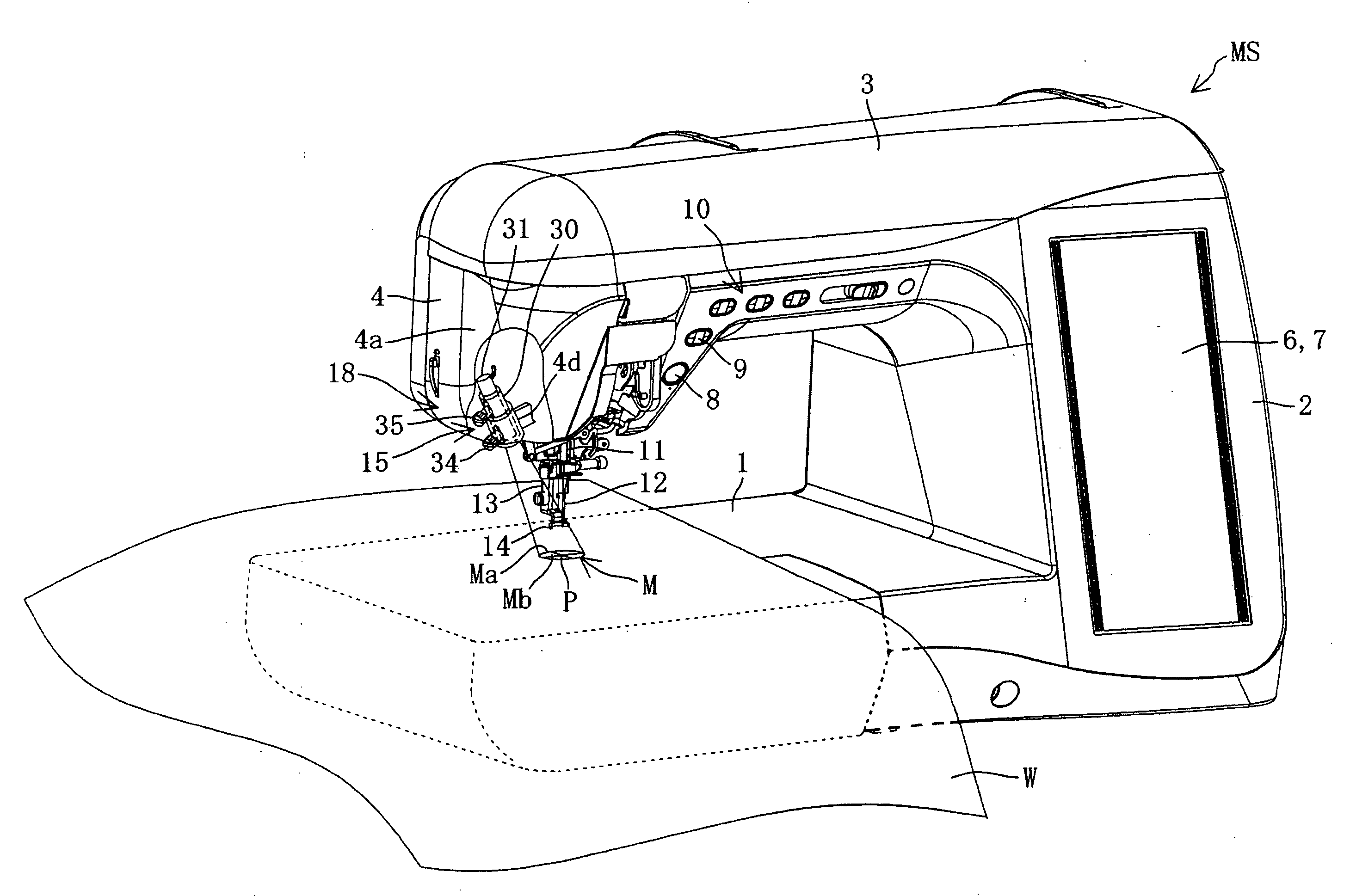 Workpiece cloth positioning guide device for sewing machine